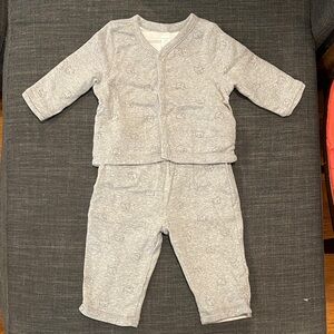 Reversible Gray Kids Matching Set - 6-12 mos.